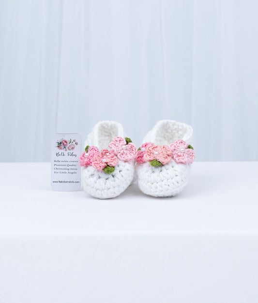 Elegant Baptism Booties For Your Little One  [B01]