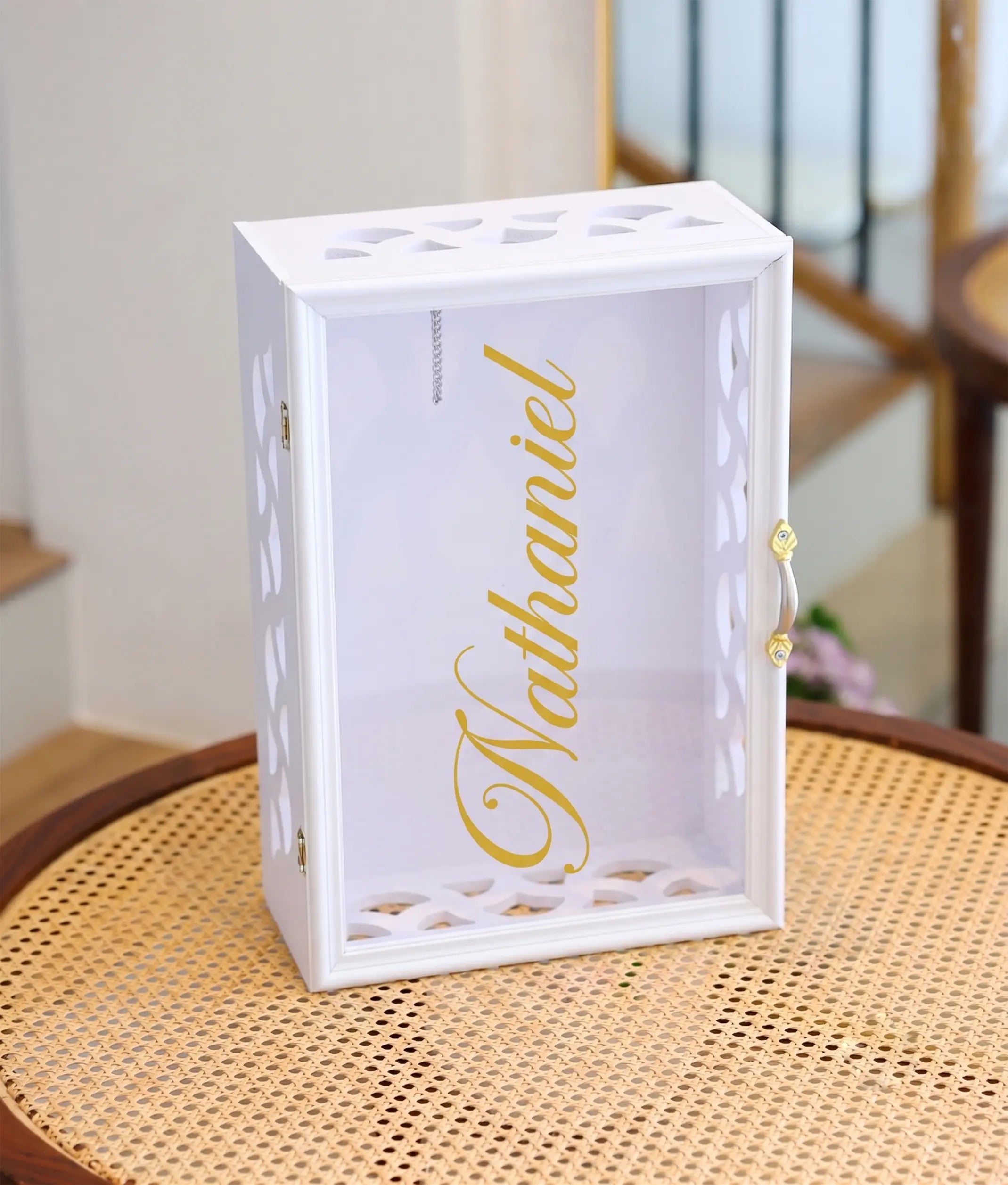 White Wooden Baptism Box [Ready To Ship: BX61]