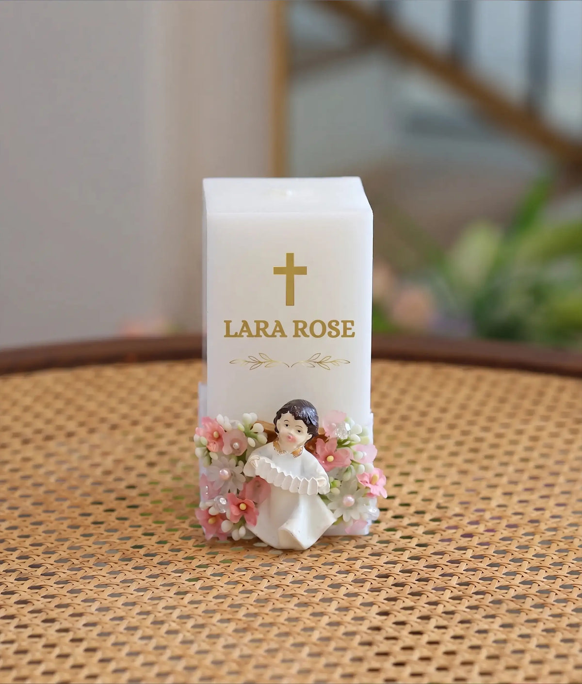 Angel Figurine Decorative Handcrafted Baptism Candle [C107]