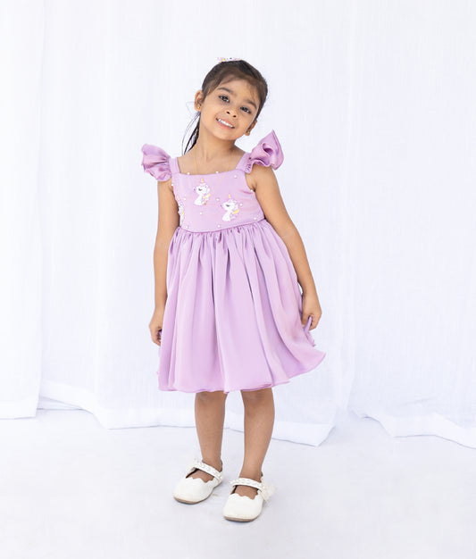 Hopscotch Unicorn Theme Frock For Your Little Ones Birthday (2891)