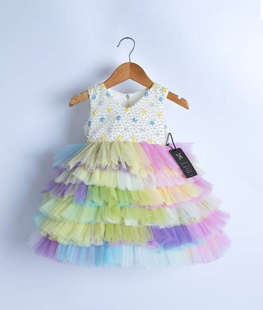 Luxurious Rainbow Theme Frock (2648)