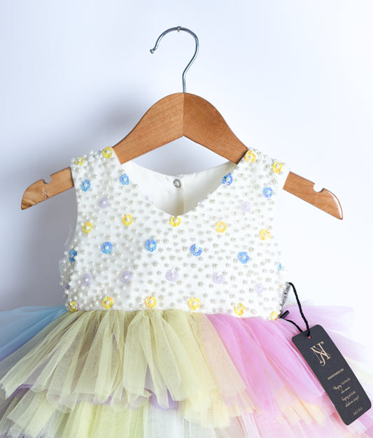 Luxurious Rainbow Theme Frock (2648)