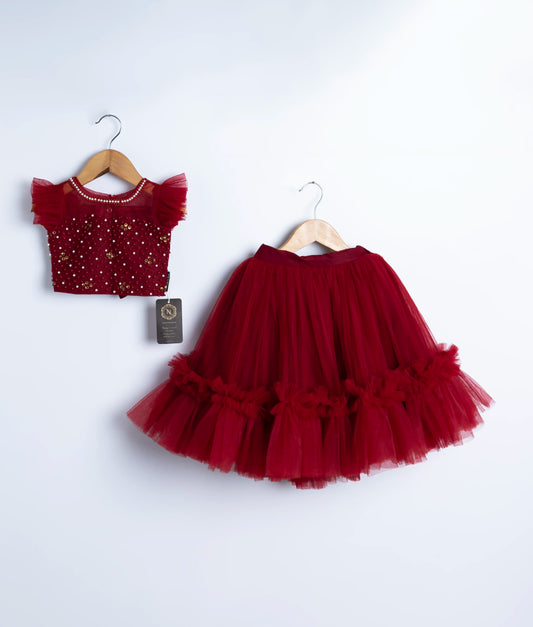 Elegant Classic Skirt and Top For Your Little One  (7122)