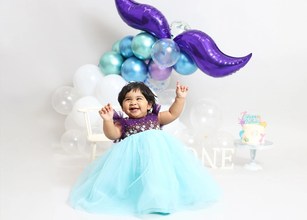 Pink Color Designer Kids Birthday Gown 0673832